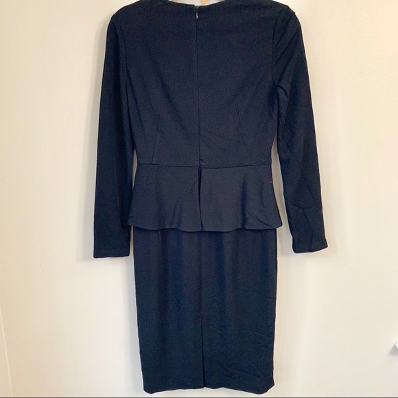 Raoul Black V Neck Long Sleeve Dress - Picture 3 of 8
